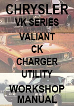 Chrysler Valiant VK, CK, Charger Workshop Repair Manual
